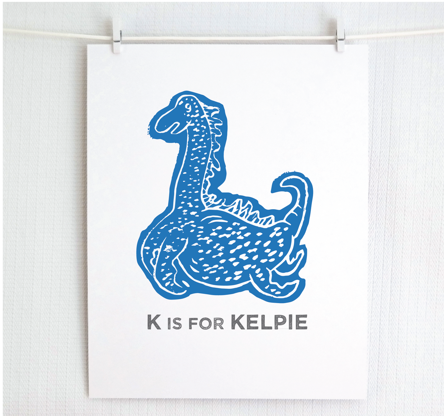 K is for Kelpie Illustrated Print