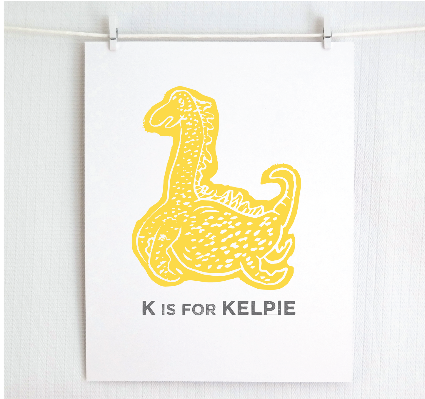 K is for Kelpie Illustrated Print