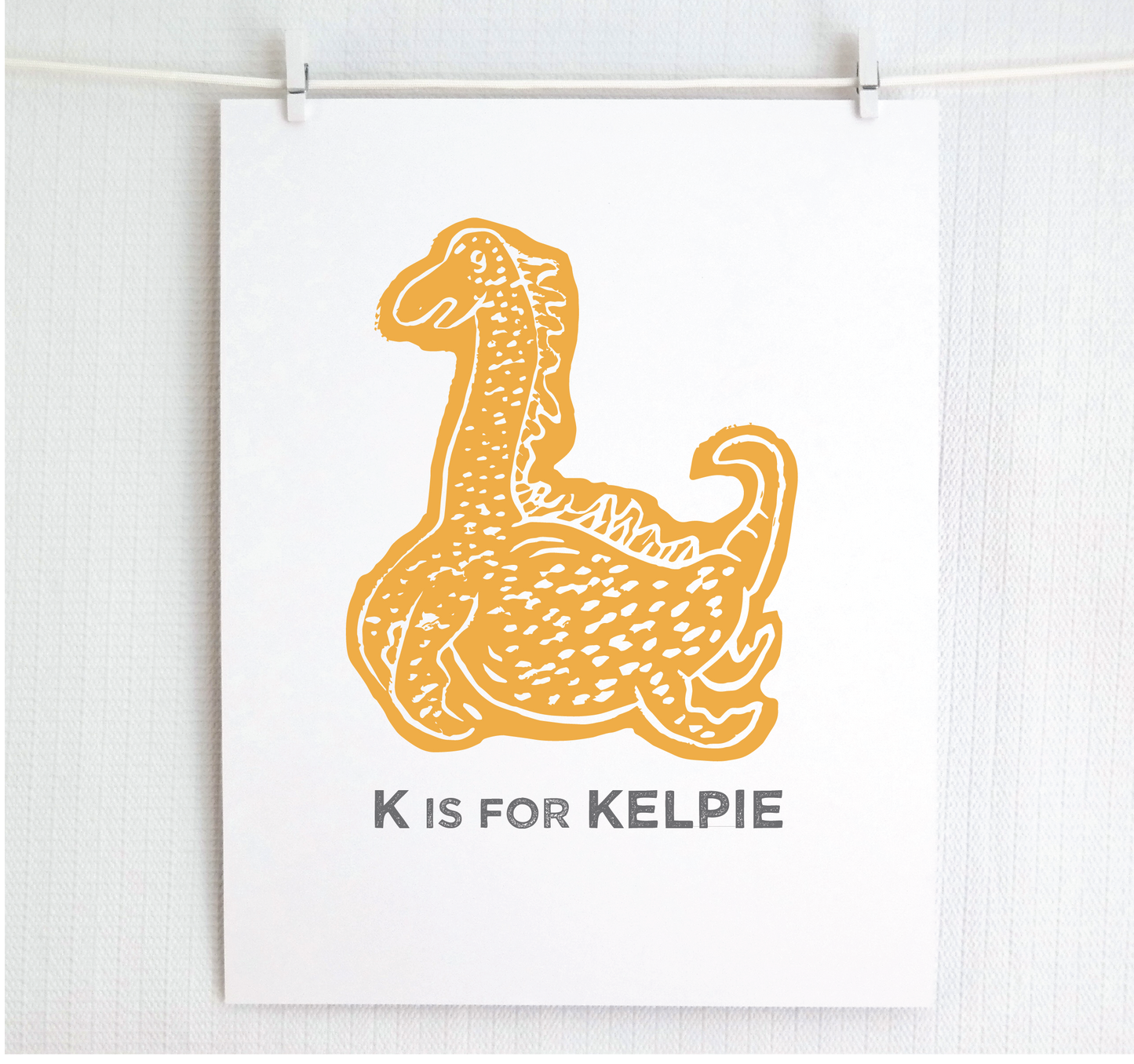 K is for Kelpie Illustrated Print