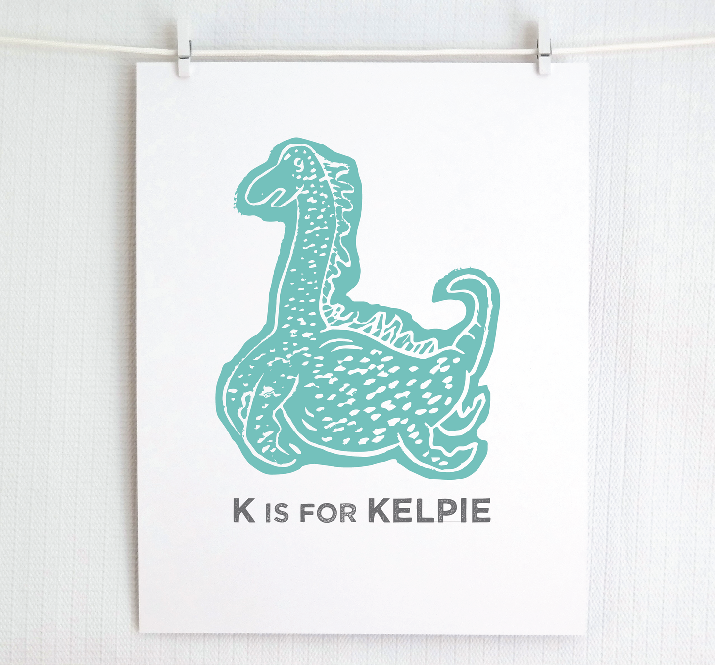 K is for Kelpie Illustrated Print