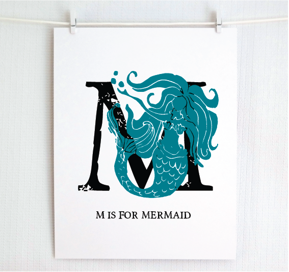 M is for Mermaid (Underwater)