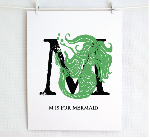 M is for Mermaid (Underwater)