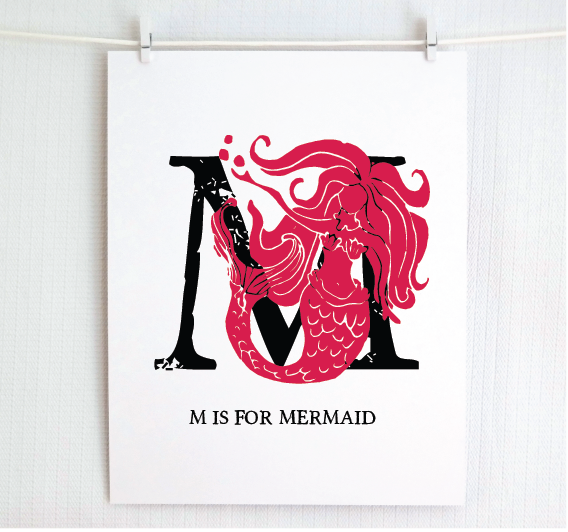 M is for Mermaid (Underwater)
