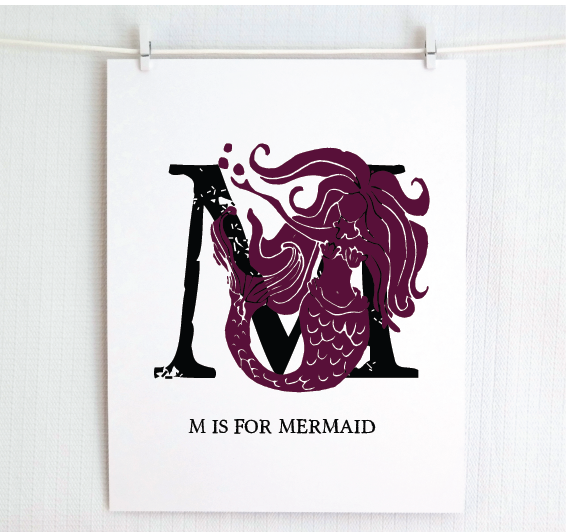 M is for Mermaid (Underwater)