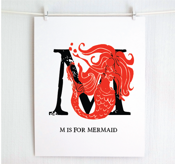 M is for Mermaid (Underwater)
