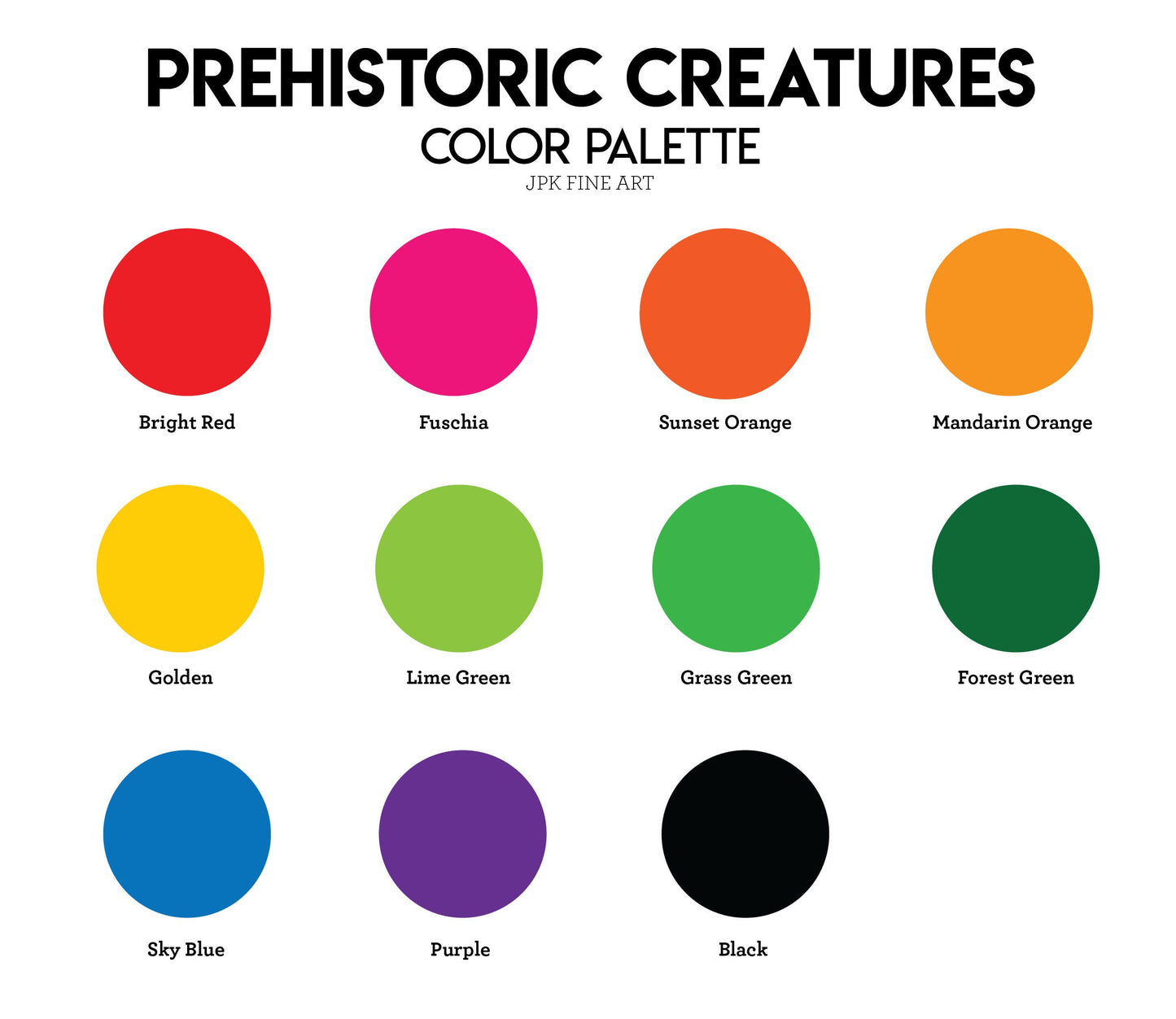 Prehistoric Creatures color palette