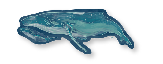 Whale love vinyl sticker