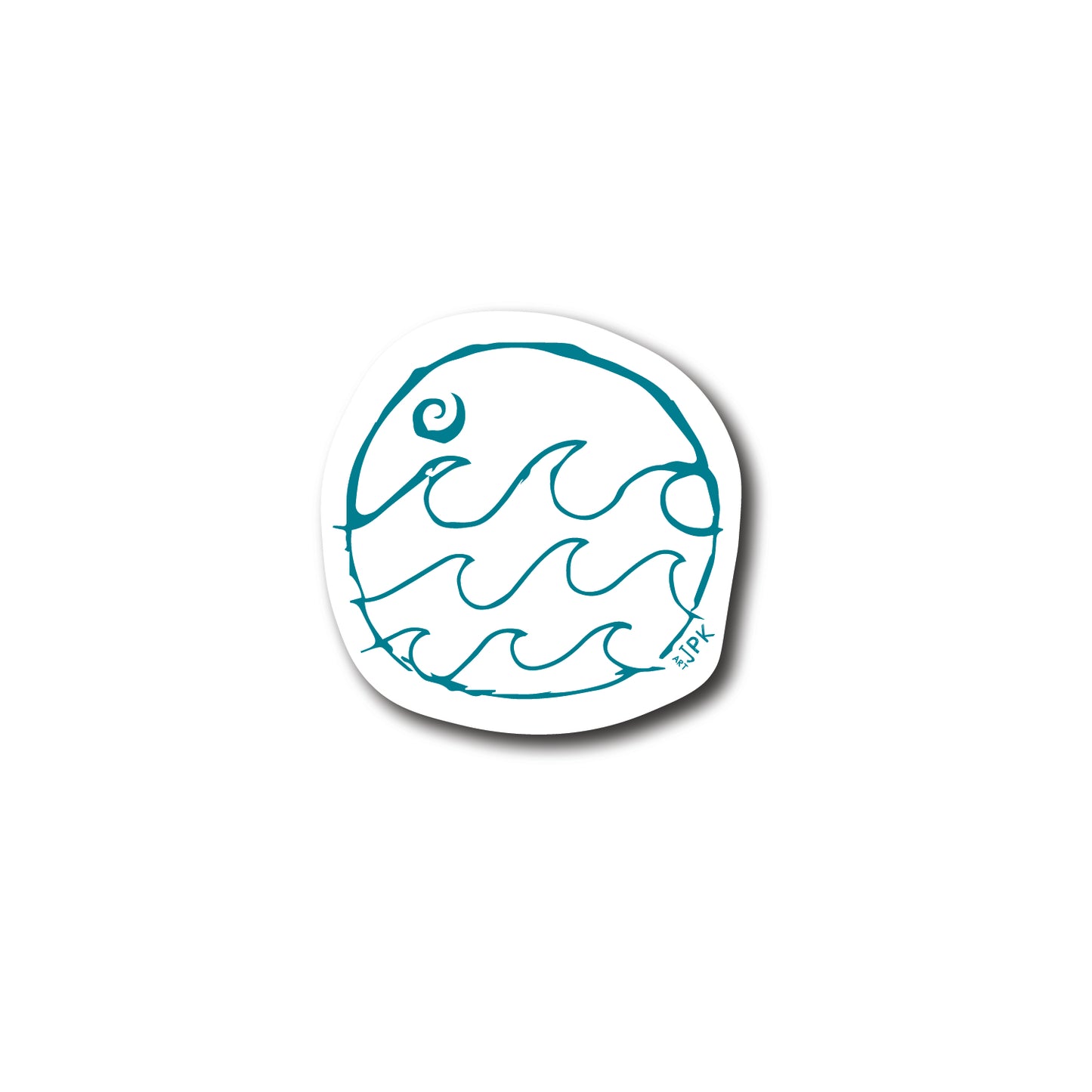 Wave vinyl sticker