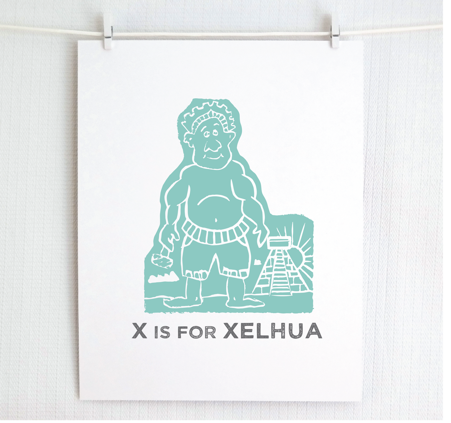 X is for Xelhua Illustrated Print