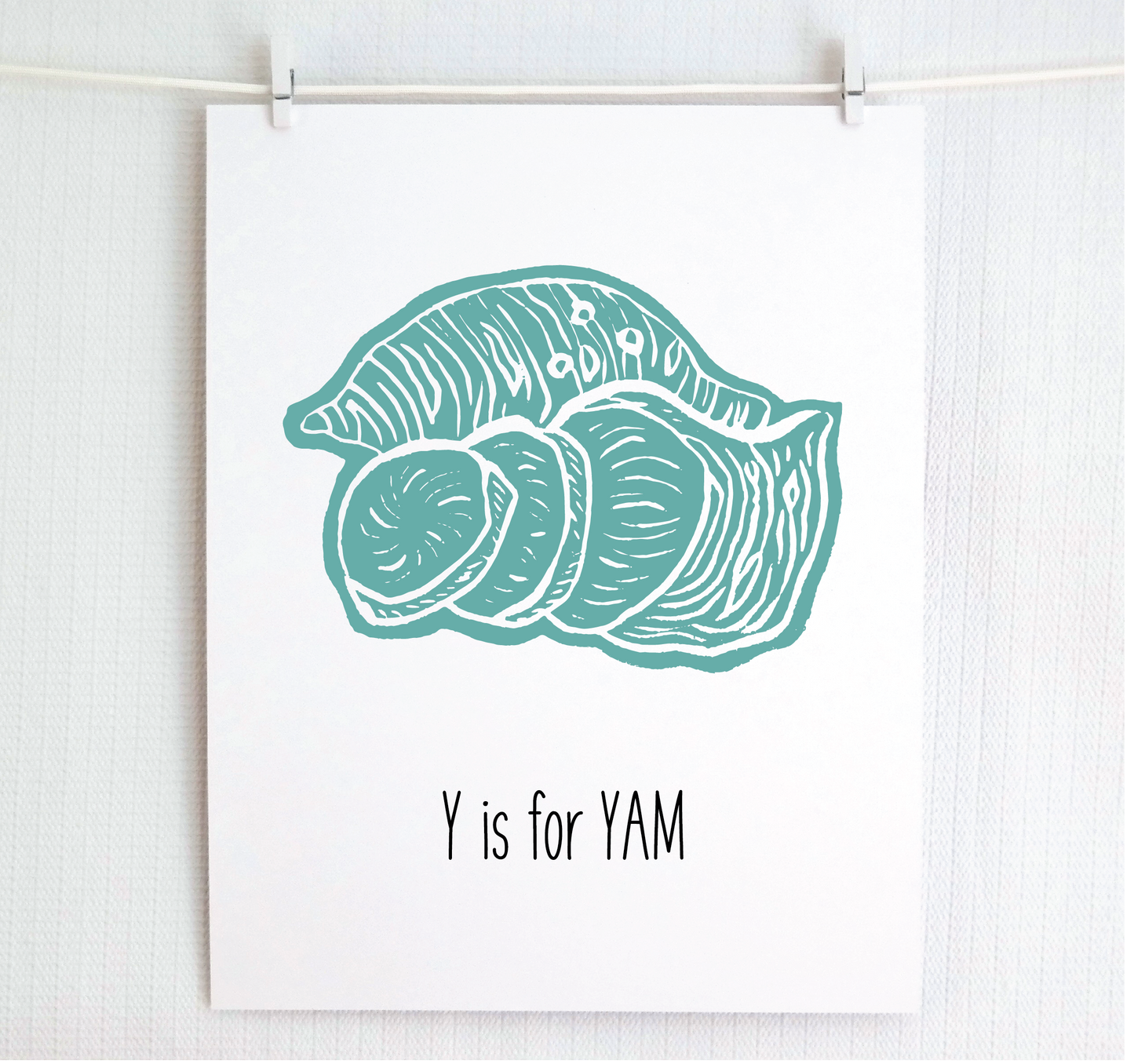 Y is for Yam Illustrated Print