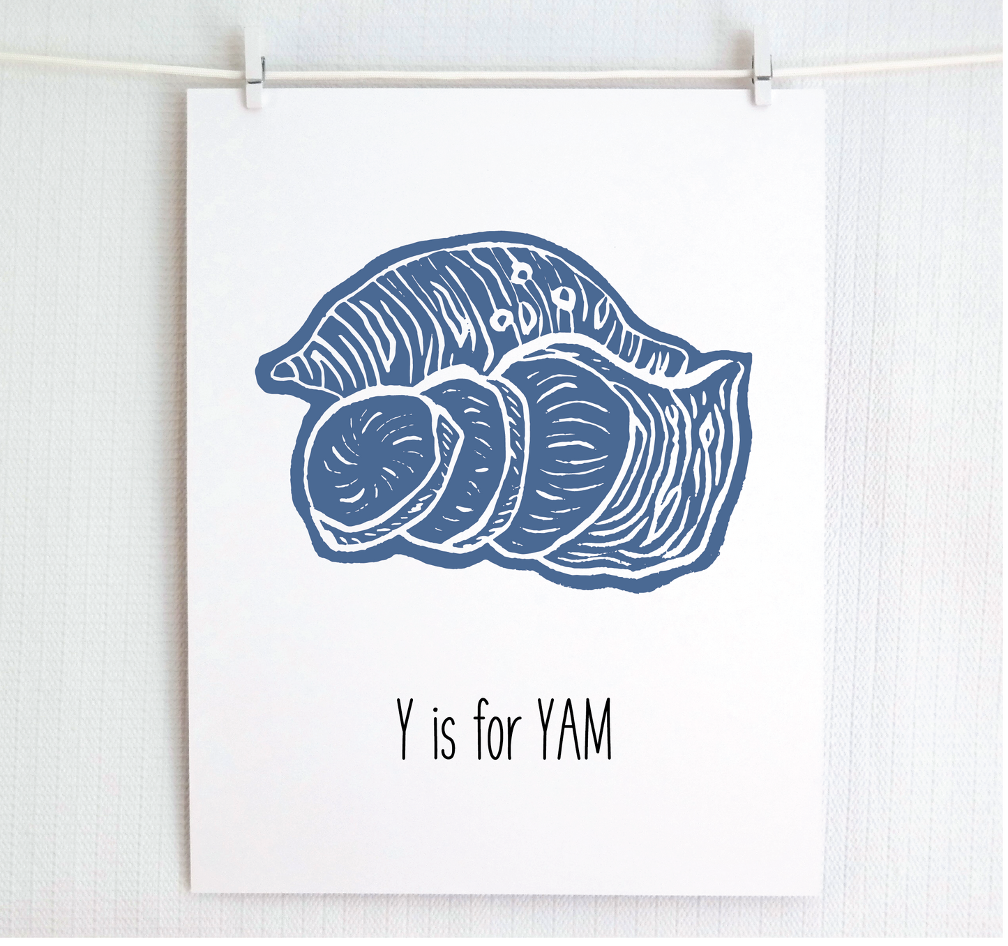 Y is for Yam Illustrated Print