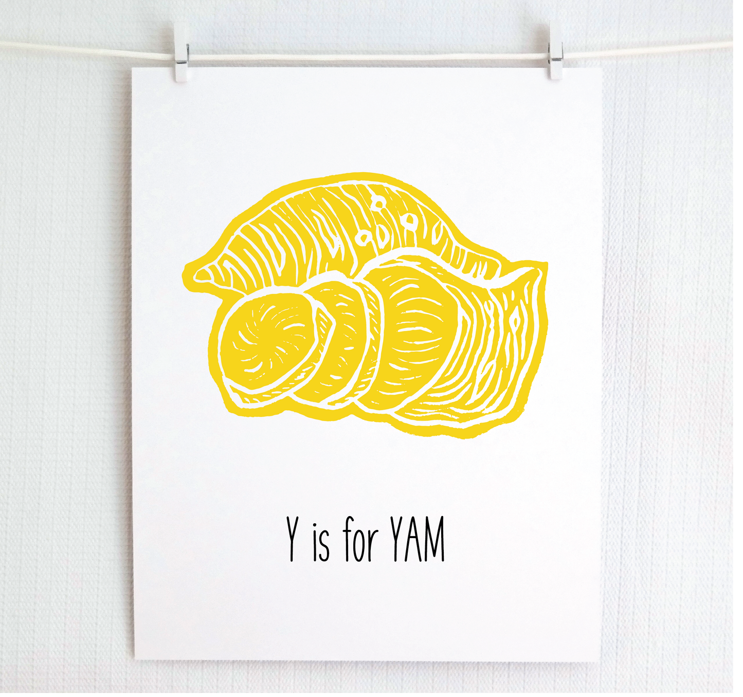 Y is for Yam Illustrated Print