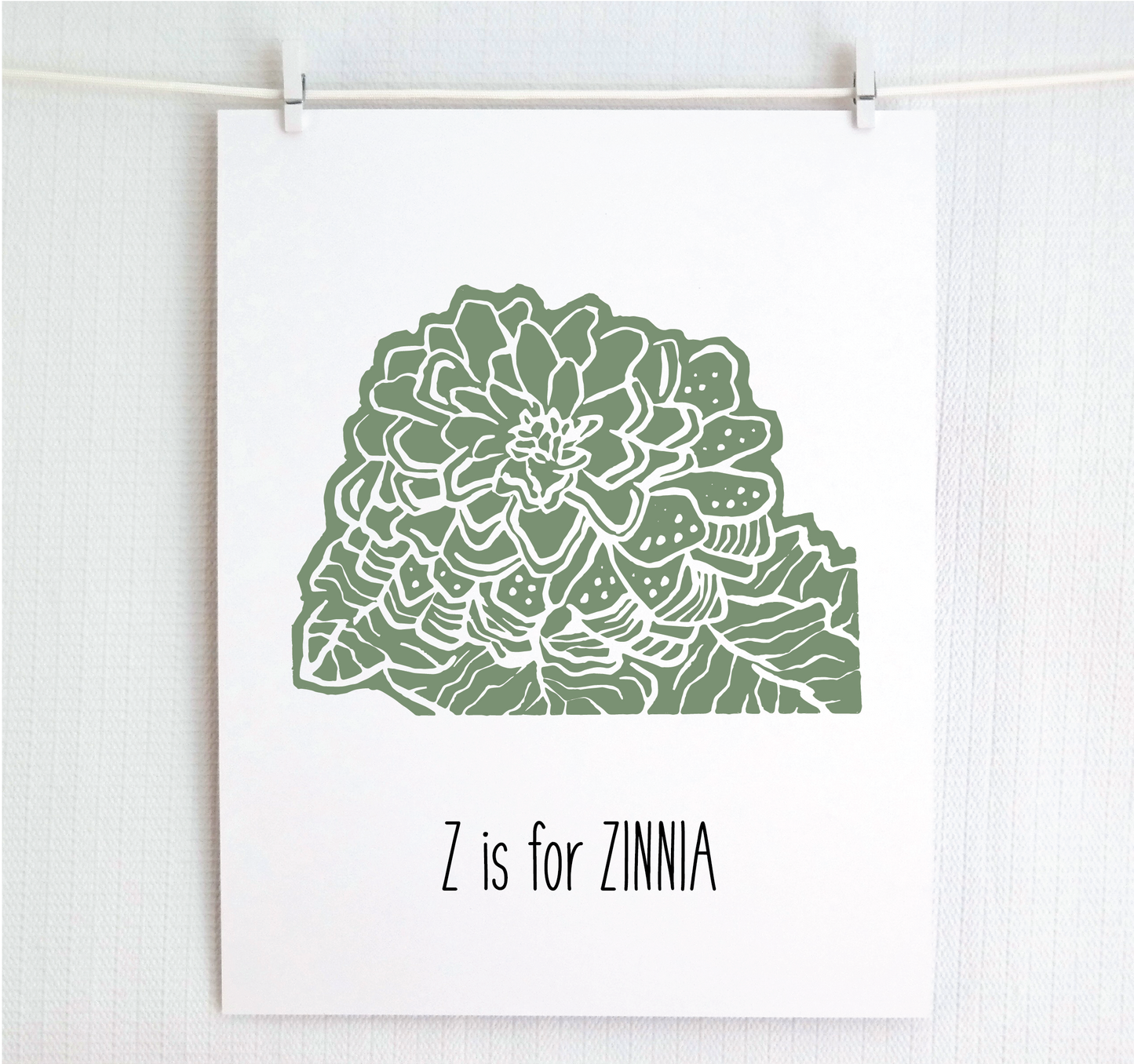Z is for Zinnia Illustrated Print