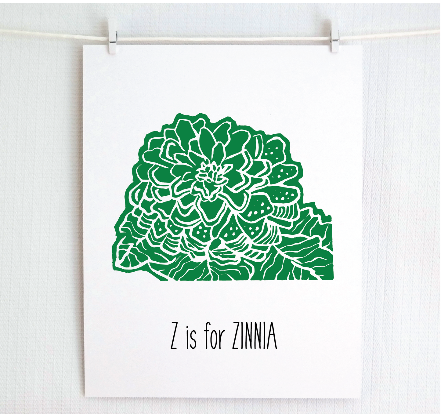 Z is for Zinnia Illustrated Print