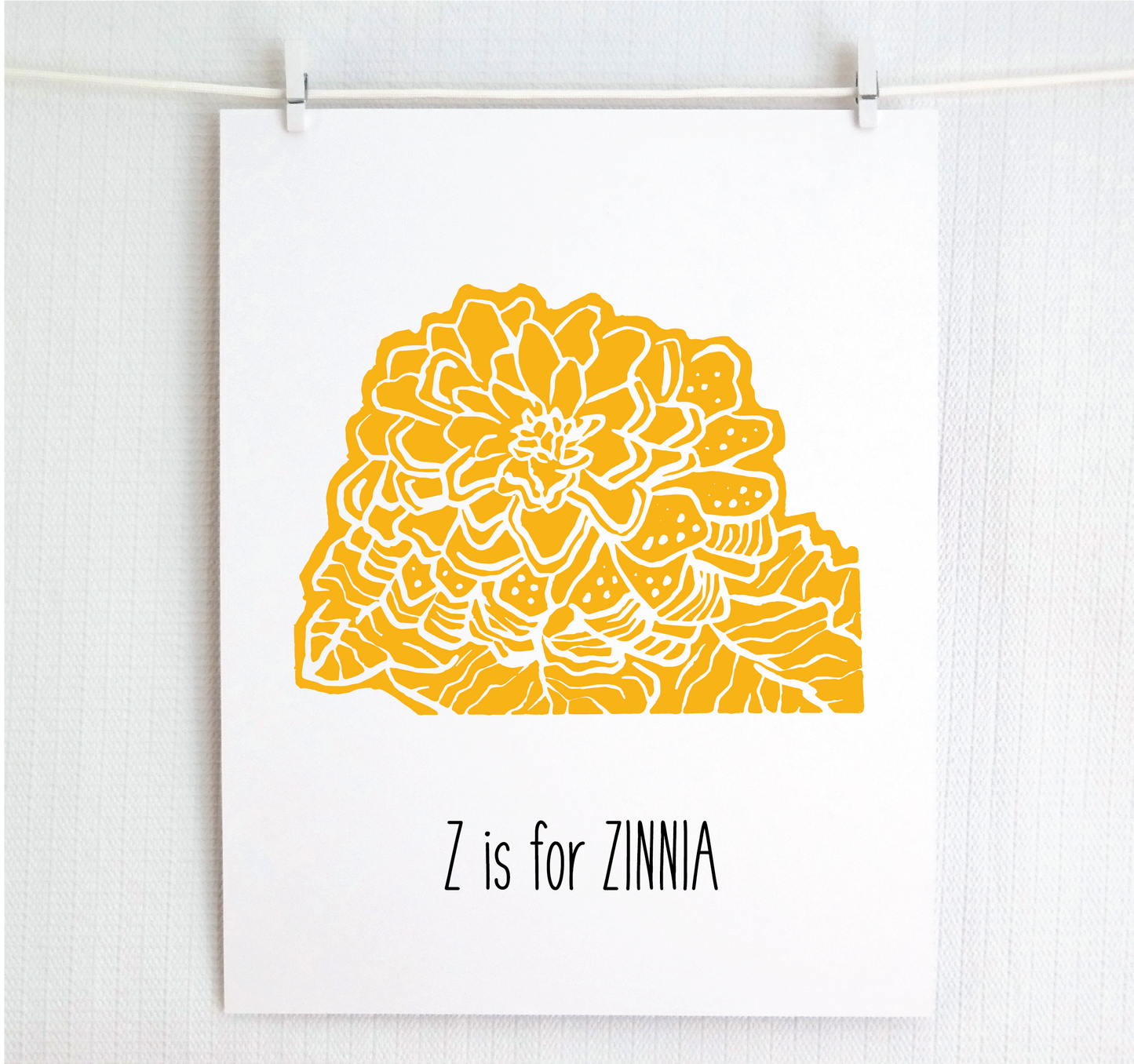 Z is for Zinnia Illustrated Print
