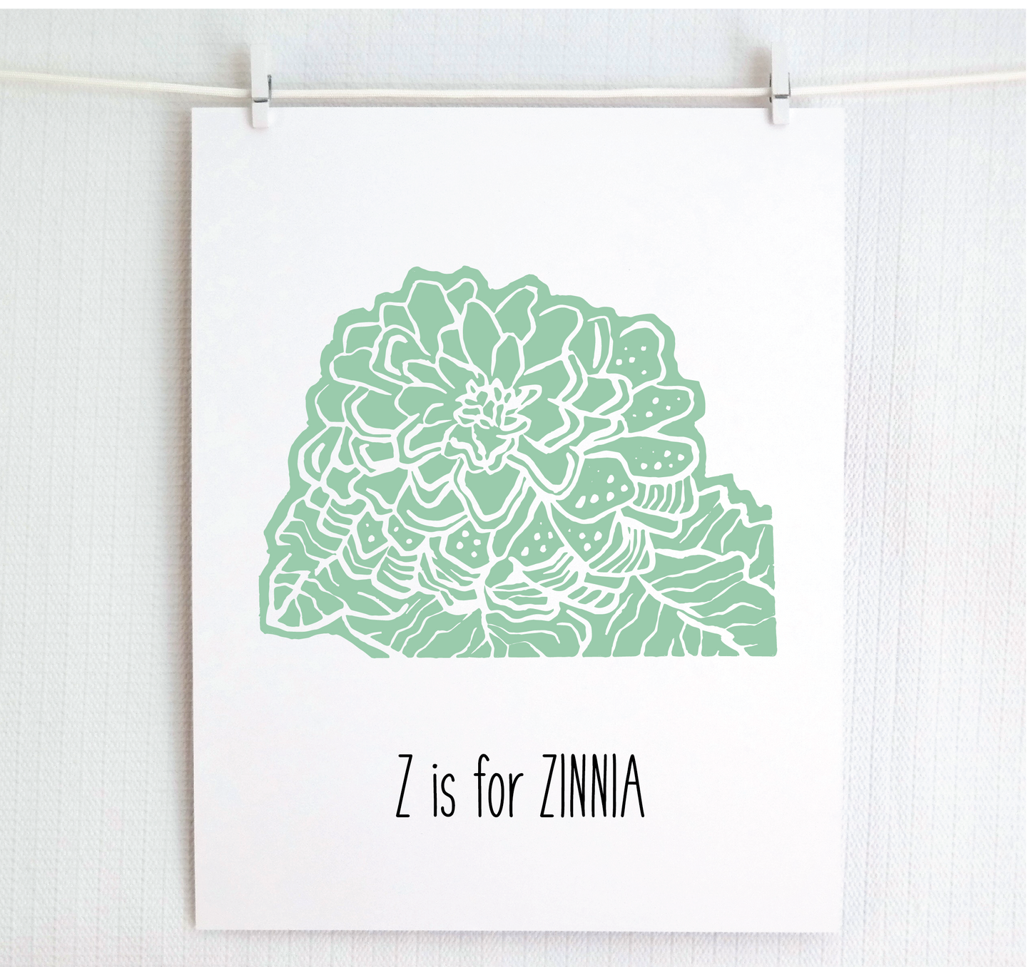 Z is for Zinnia Illustrated Print