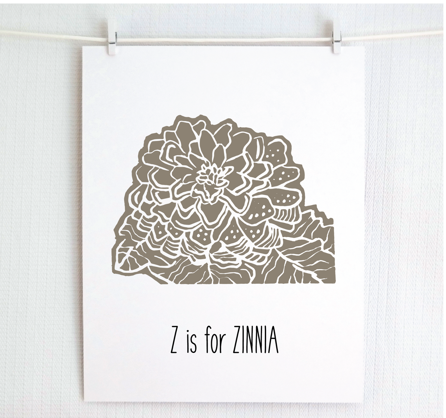 Z is for Zinnia Illustrated Print