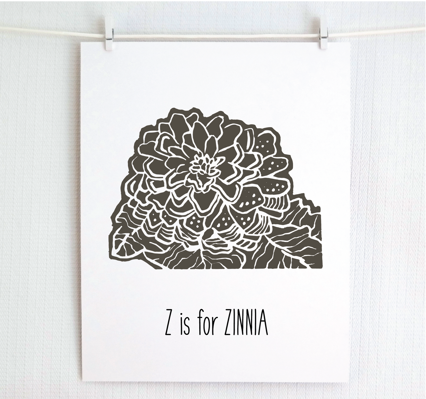 Z is for Zinnia Illustrated Print