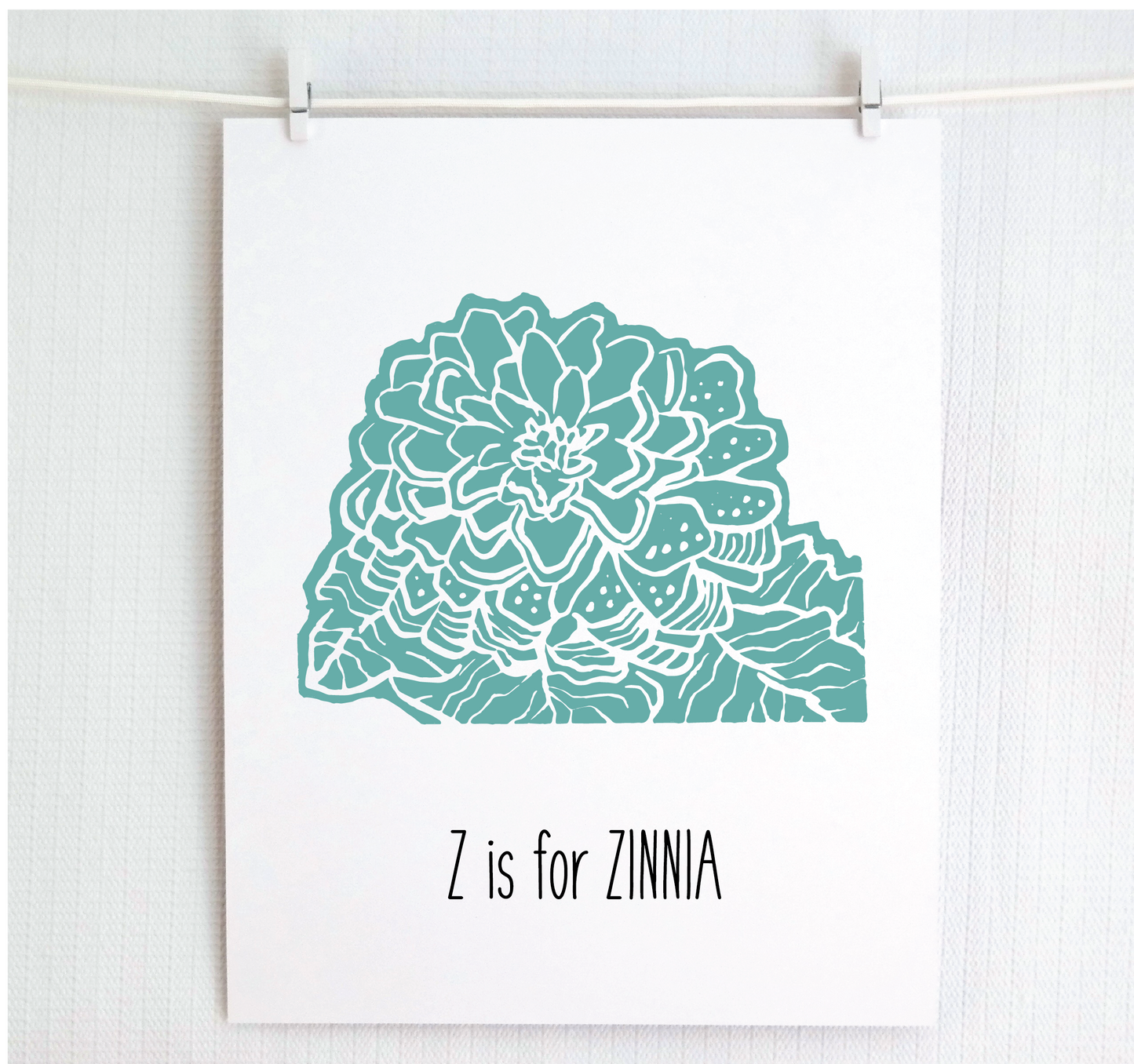 Z is for Zinnia Illustrated Print