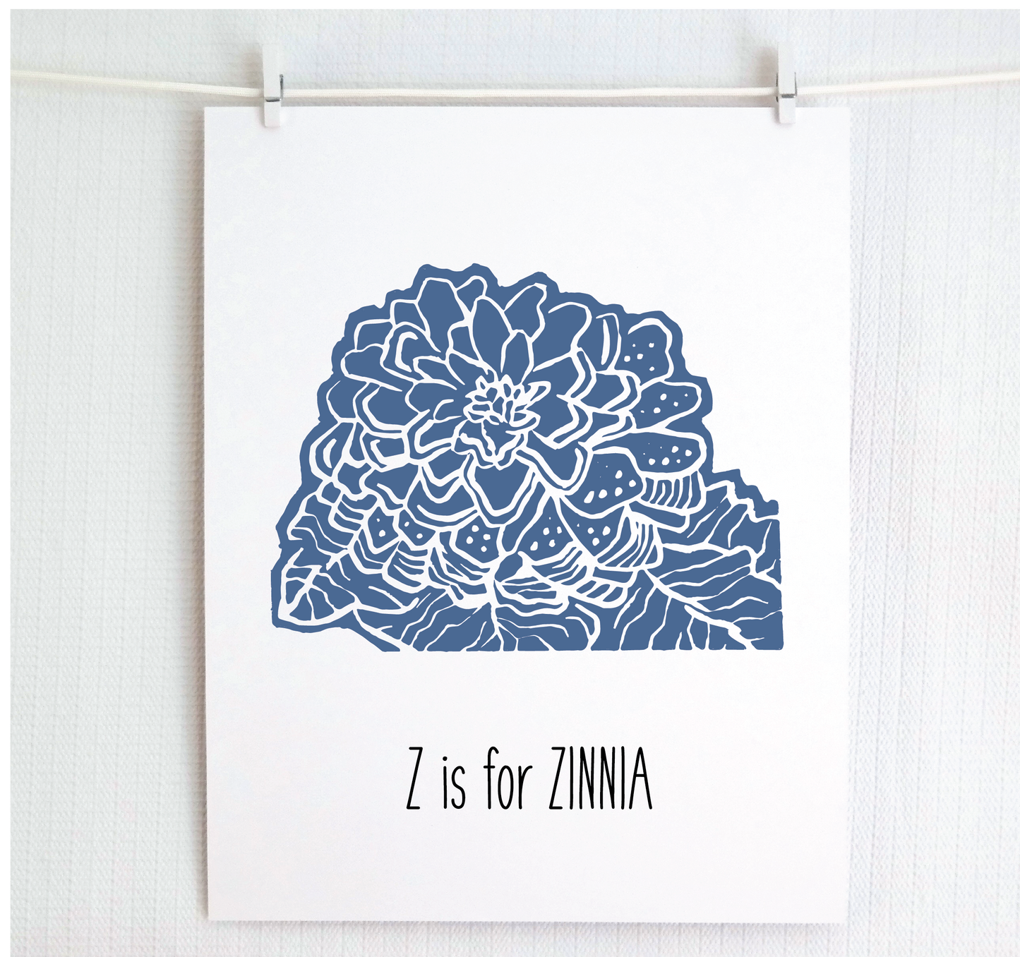 Z is for Zinnia Illustrated Print