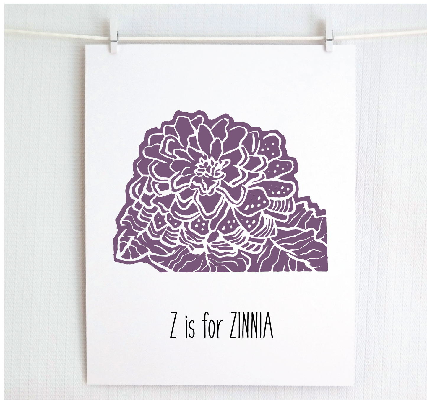 Z is for Zinnia Illustrated Print