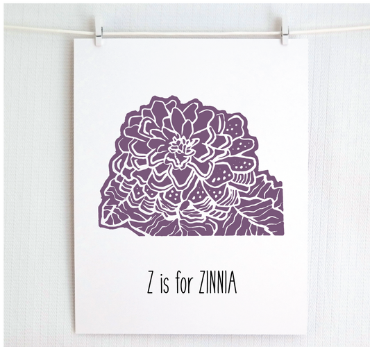 Z is for Zinnia Illustrated Print