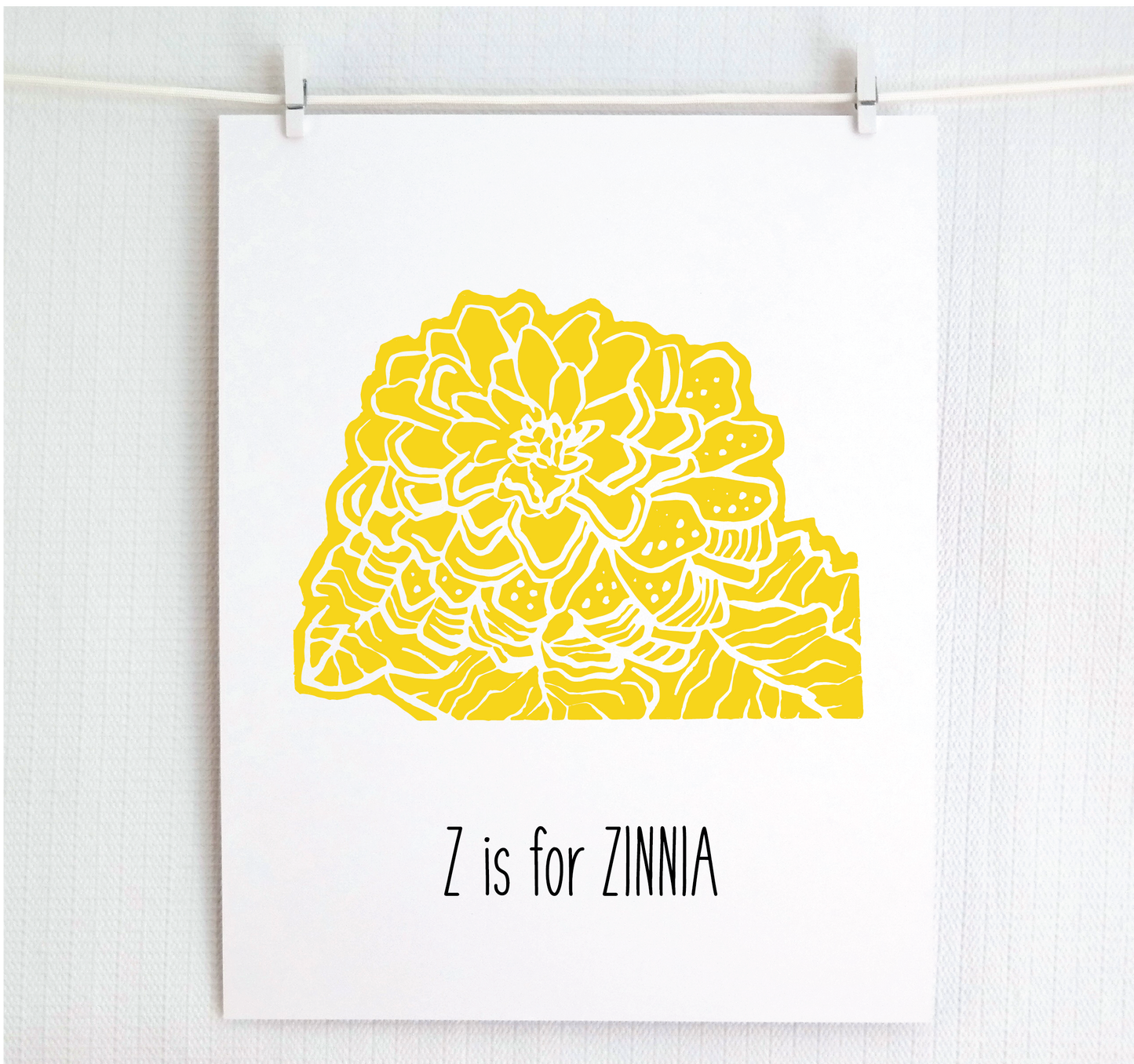 Z is for Zinnia Illustrated Print