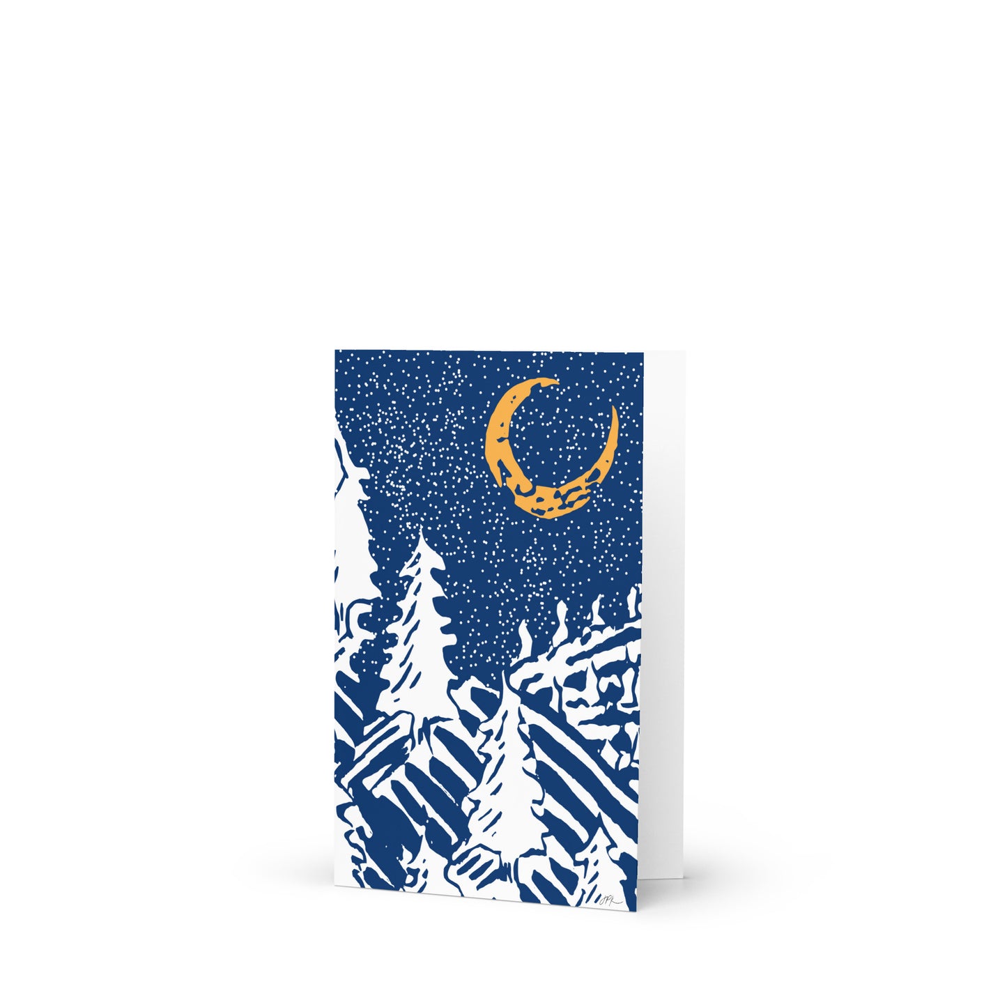 Winter Night Greeting Card