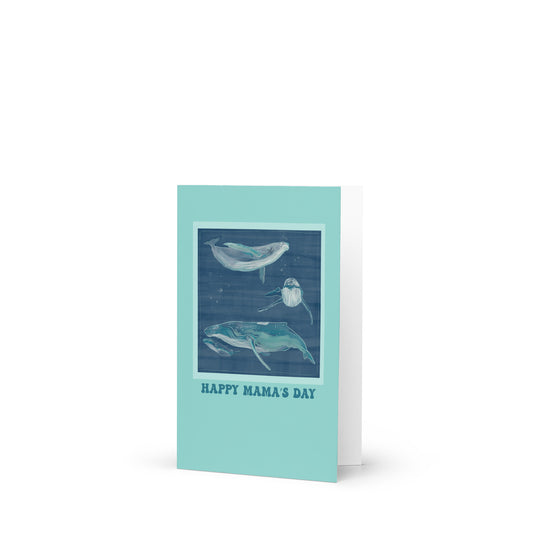 Happy Mama's Day Humpback Whale Greeting Card