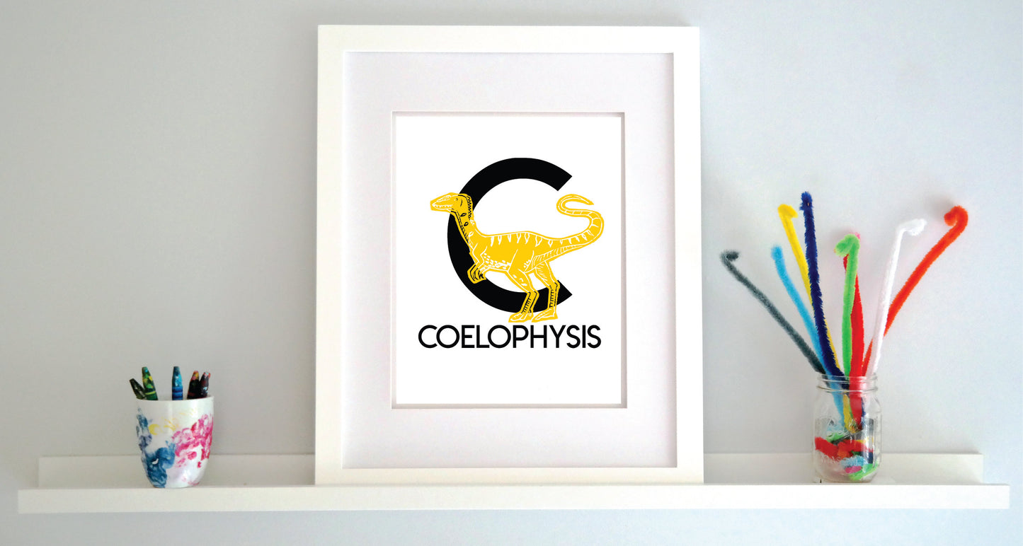 C is for Coelophysis Illustrated Print