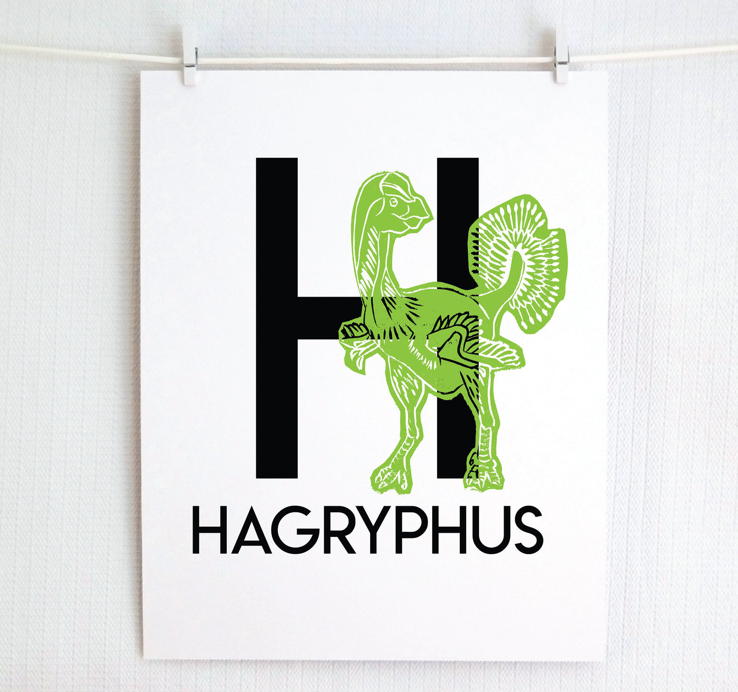 H is for Hagryphus Illustrated Print
