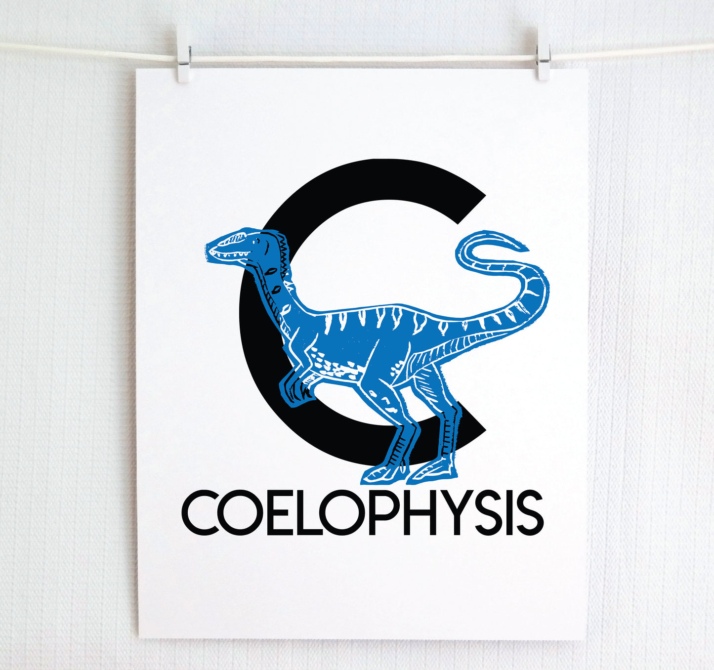 C is for Coelophysis Illustrated Print