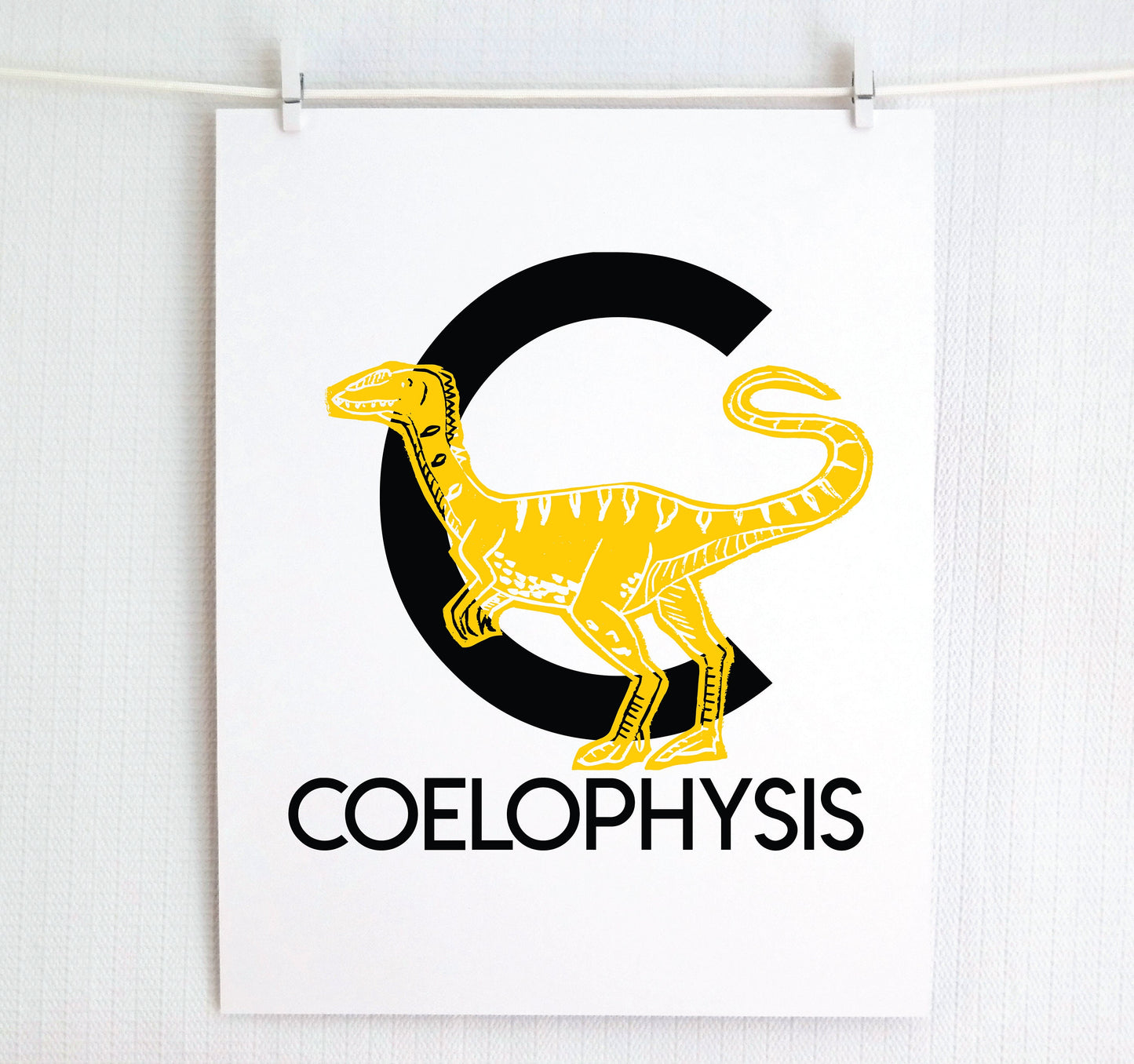 C is for Coelophysis Illustrated Print