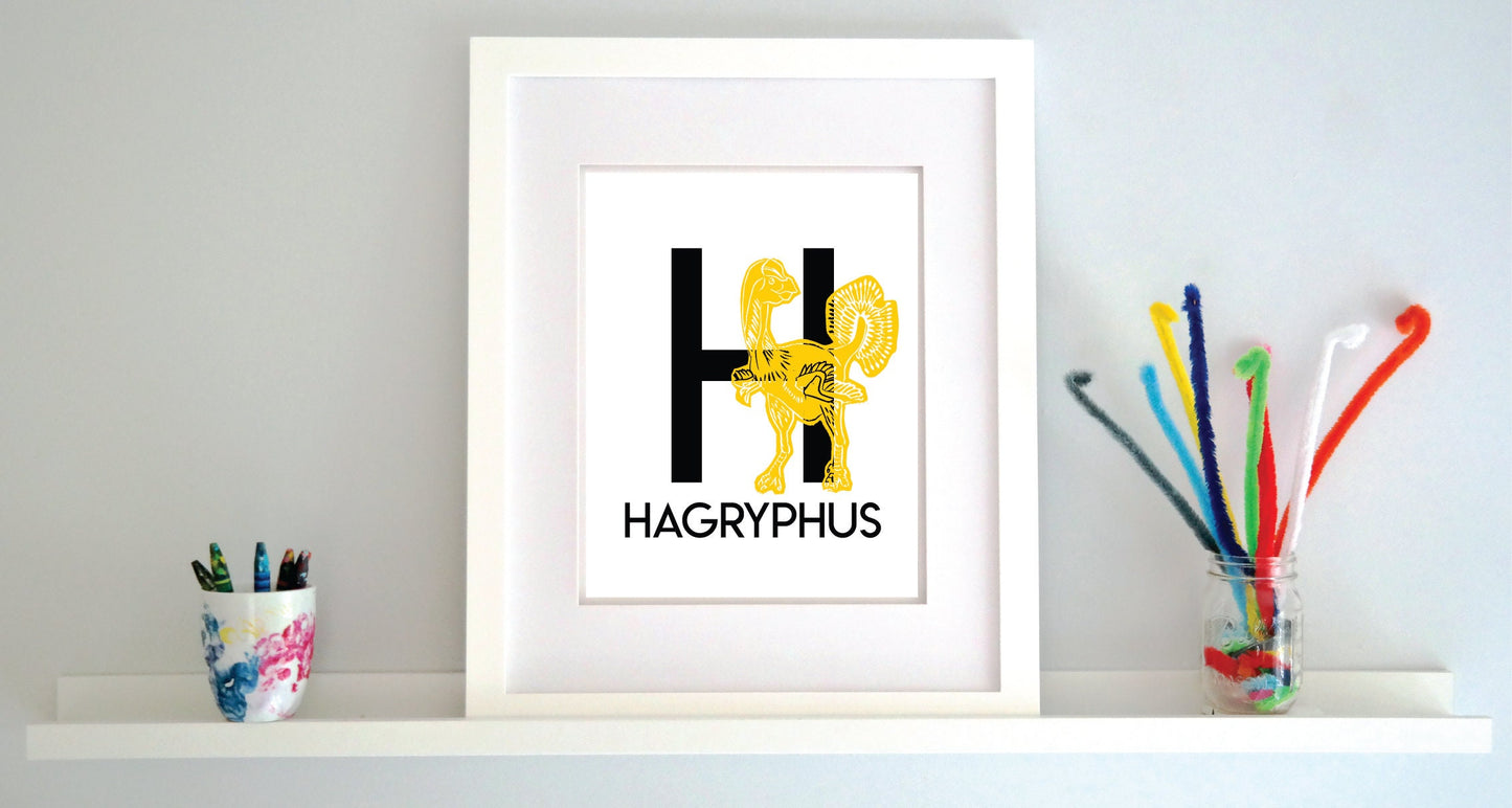 H is for Hagryphus Illustrated Print