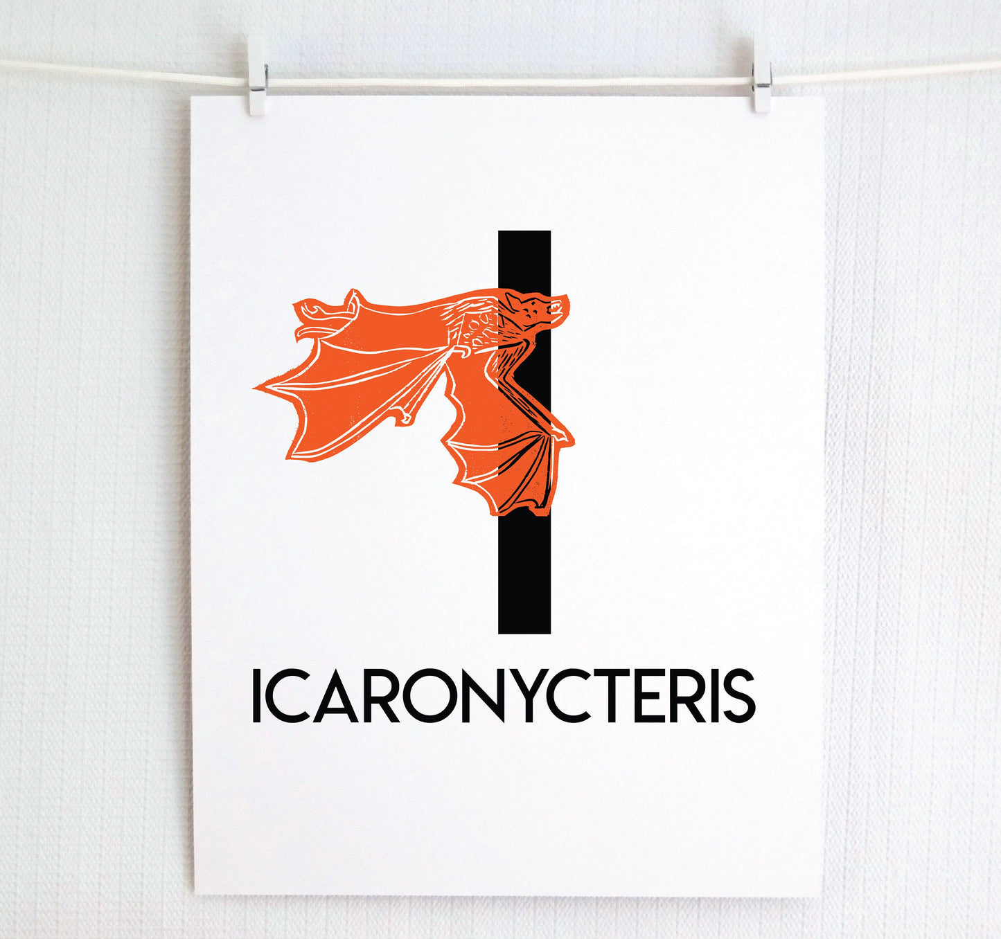 I is for Icaronycteris Illustrated Print