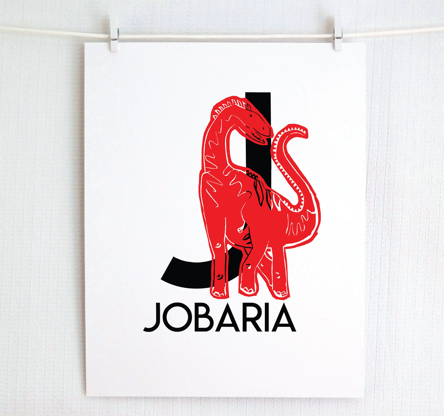J is for Jobaria Illustrated Print