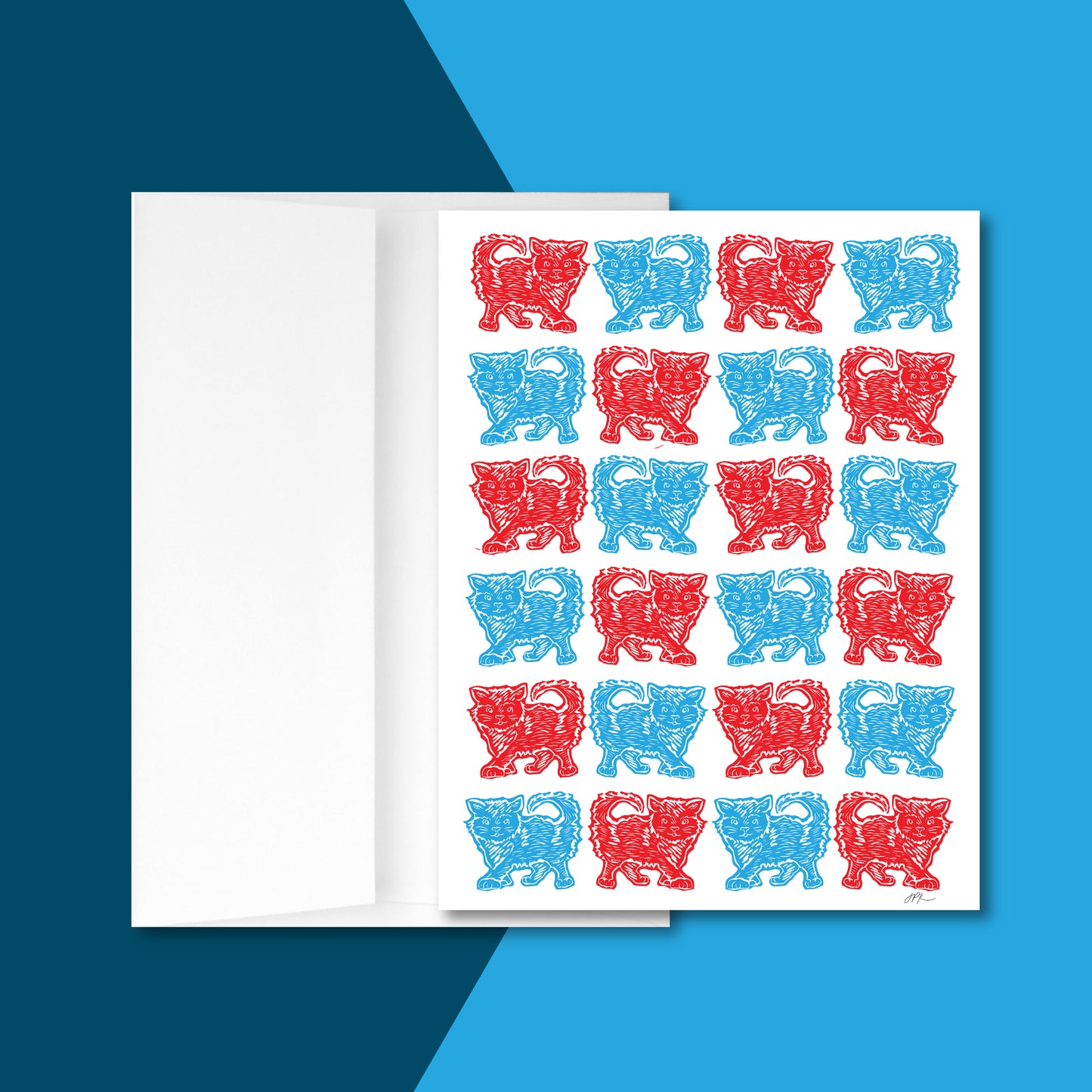 Meow Cats: Pack of 10 Folded Cards (standard envelopes) (US & CA)