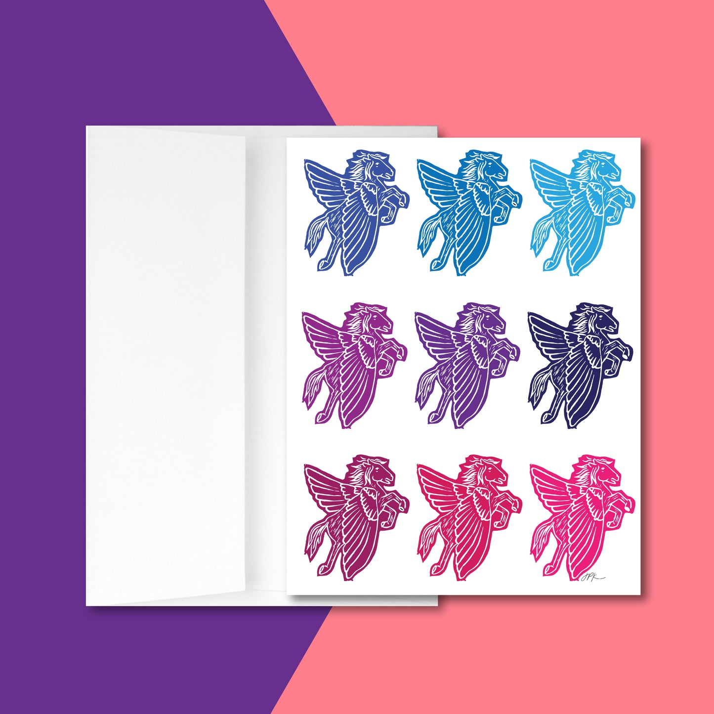 Pegasus: Pack of 10 Folded Cards (standard envelopes) (US & CA)