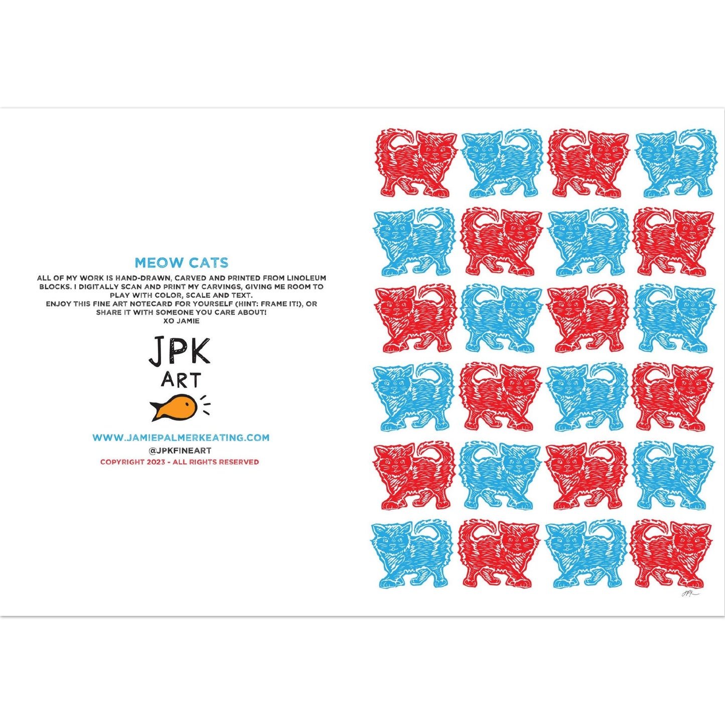 Meow Cats: Pack of 10 Folded Cards (standard envelopes) (US & CA)