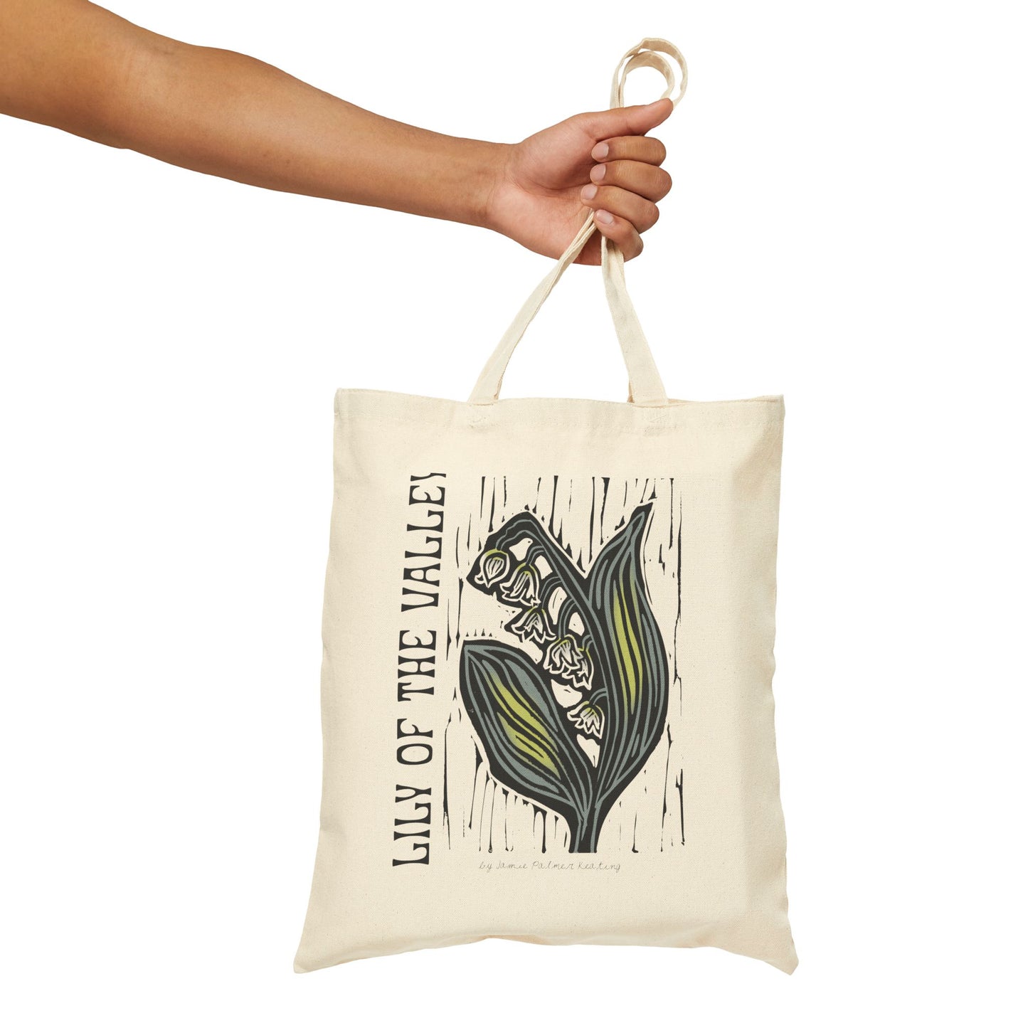 Tote Bag — "Lily of the Valley" Botanical Canvas Tote