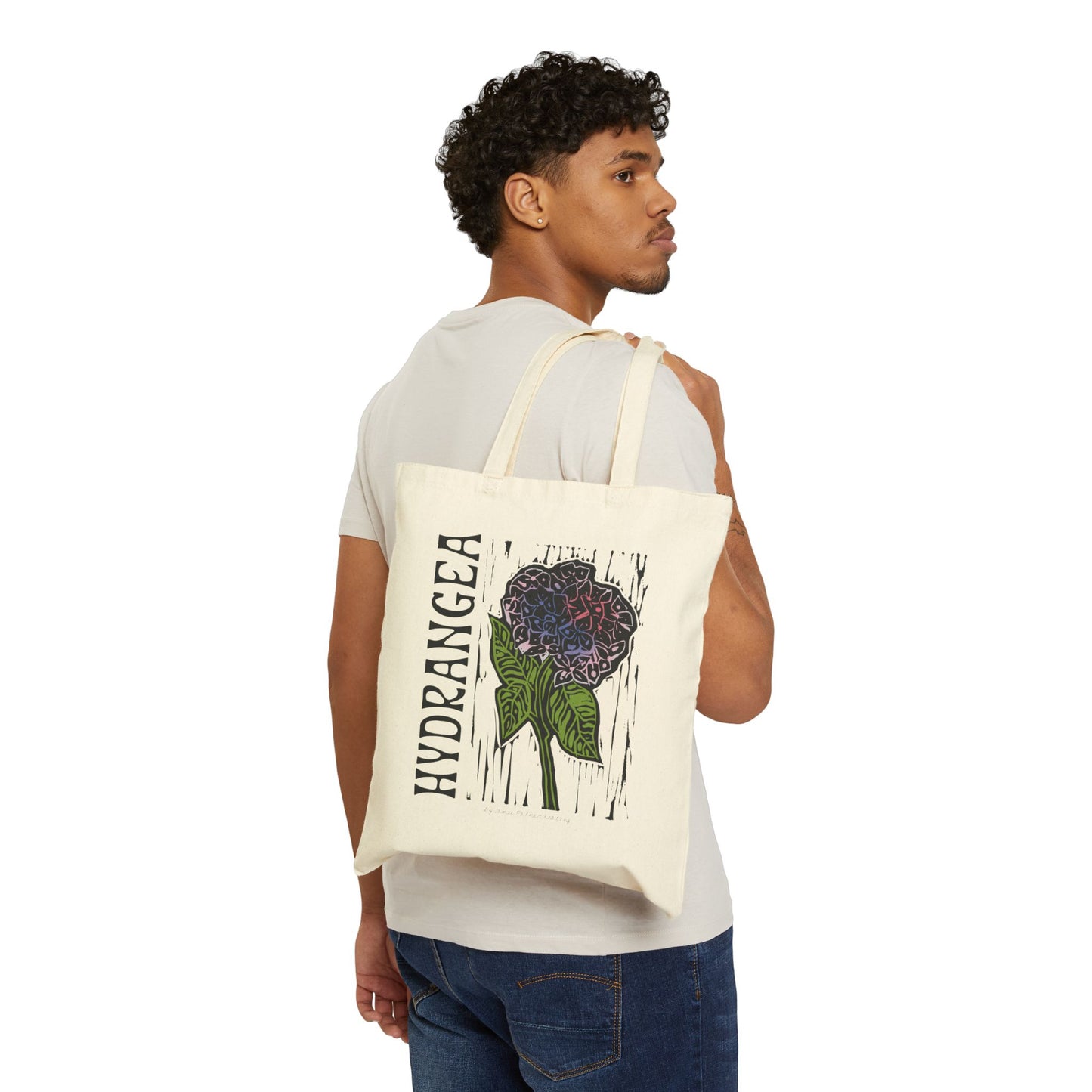 Tote Bag — "Hydrangea" Botanical Canvas Tote