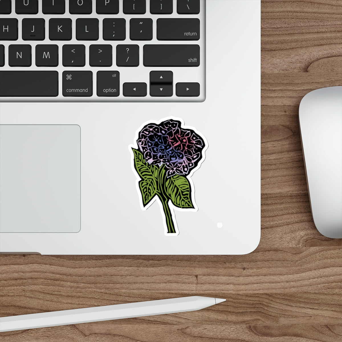 Vibrant Hydrangea Floral Die-Cut Stickers, Perfect for Laptops, Journals, Water Bottles, Hydrangea Stickers, Spring Decor, Gift for Flower Lovers
