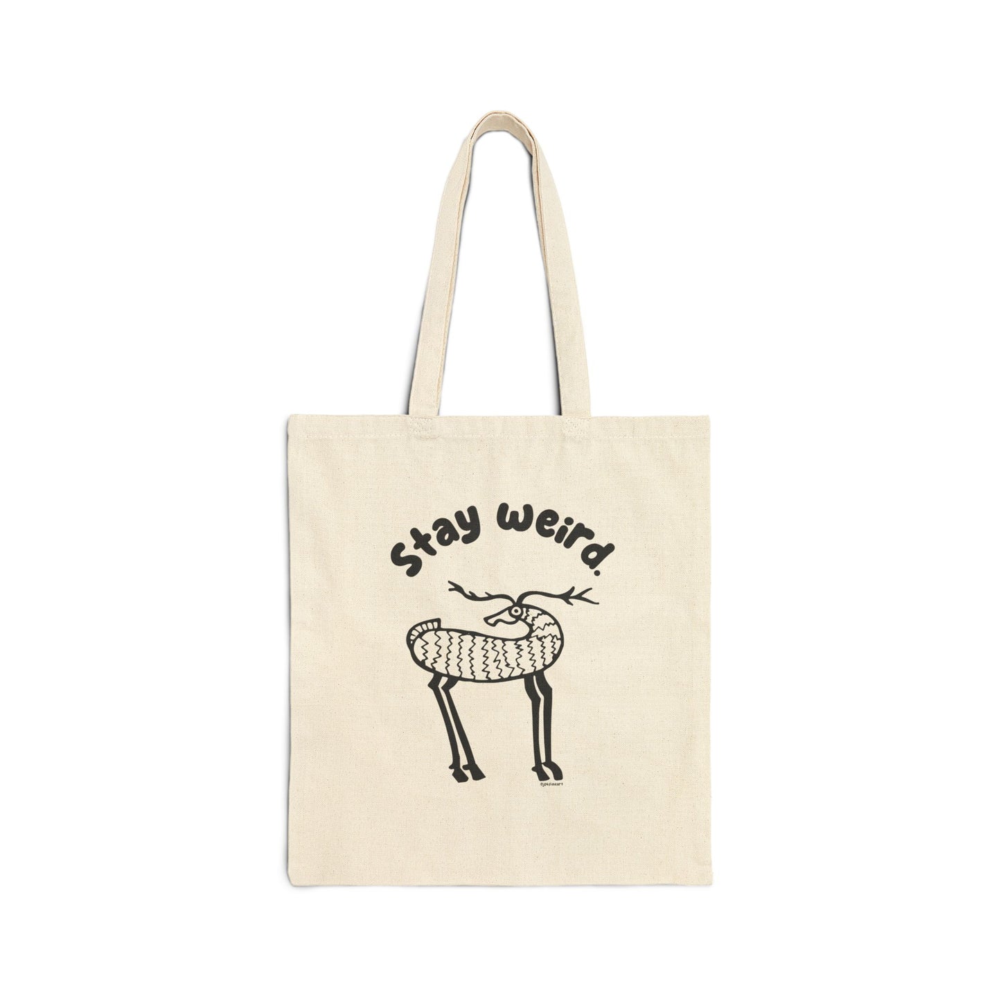 Stay Weird Tote Bag — Cute Quirky Illustration Cotton Canvas Tote