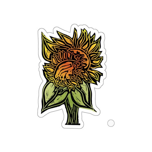 Vibrant Sunflower Die-Cut Stickers | Floral Decor, Laptop Stickers, Gift for Garden Lovers, Journal Accessory, Nature Theme