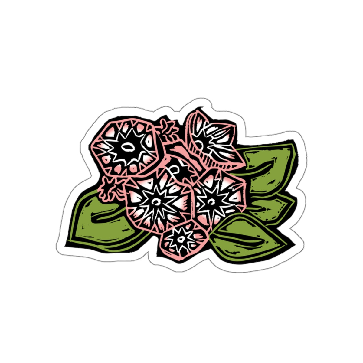 Kalmia Floral Die-Cut Stickers, Botanical Decals, Laptop Stickers, Journal Decor, Gift for Plant Lovers, Nature-Inspired Art