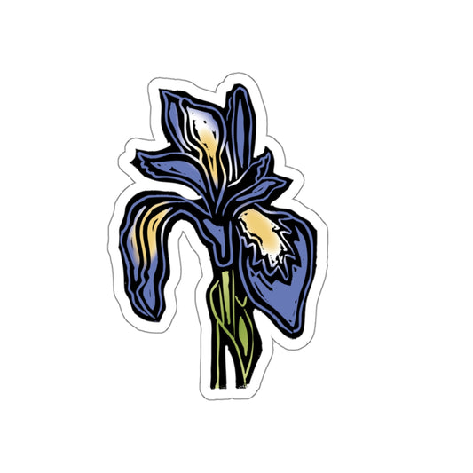 Die-Cut Floral Stickers | Iris Design for Journals, Laptops, Gifts, Home Decor, Scrapbooking, Nature Lovers