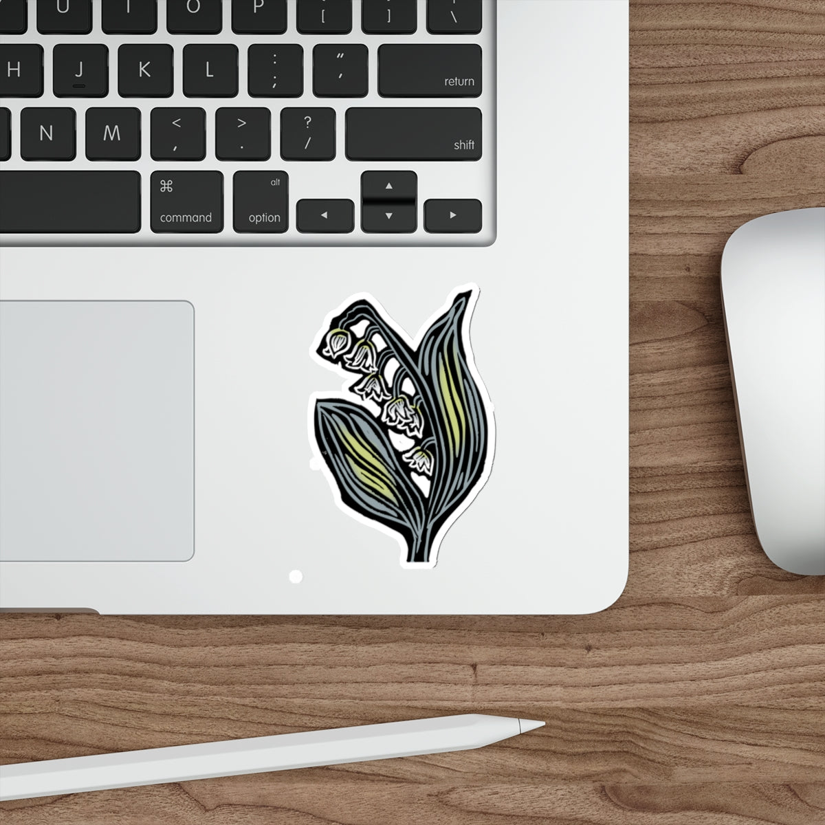Elegant Lily of the Valley Floral Die-Cut Stickers, Botanical Decor, Laptop Stickers, Nature Lovers Gift, Journal Accessories, Flower Vinyl Decals