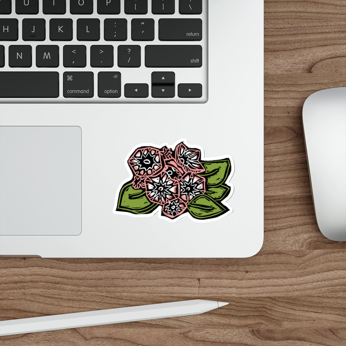 Kalmia Floral Die-Cut Stickers, Botanical Decals, Laptop Stickers, Journal Decor, Gift for Plant Lovers, Nature-Inspired Art