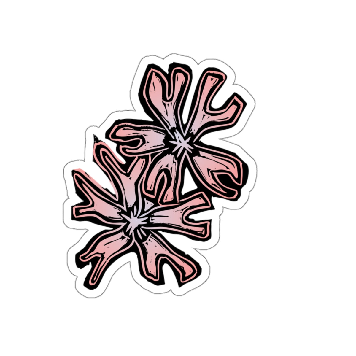 Phlox Floral Die-Cut Stickers, Aesthetic Floral Stickers, Laptop Decals, Flower Stickers, Gift for Flower Lovers, Cute Stickers Set