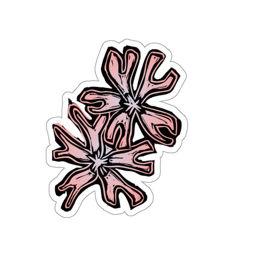 Phlox Floral Die-Cut Stickers, Aesthetic Floral Stickers, Laptop Decals, Flower Stickers, Gift for Flower Lovers, Cute Stickers Set